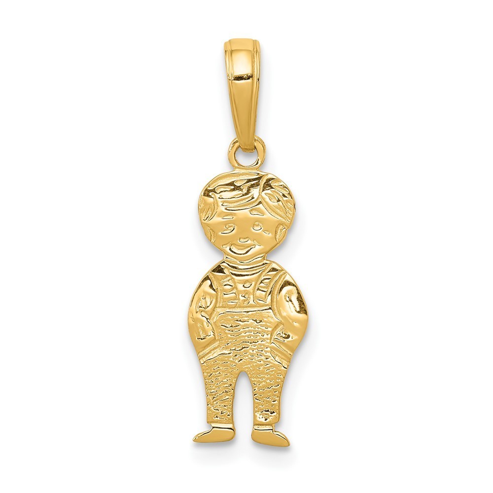 Million Charms 10k Yellow Gold Boy With Hands In Pocket Pendant